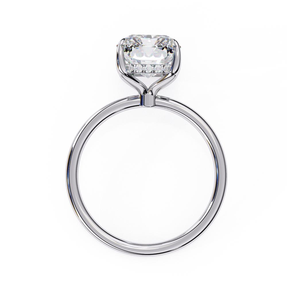 The Anthony Radiant Solitaire Hidden Halo Engagement ring