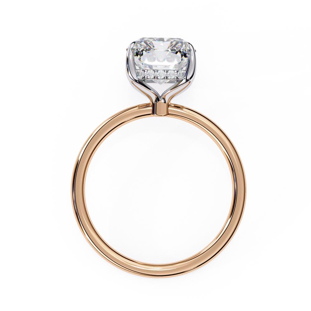 The Anthony Radiant Solitaire Hidden Halo Engagement ring