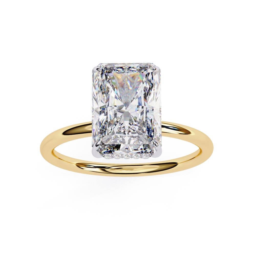 The Anthony Radiant Solitaire Hidden Halo Engagement ring