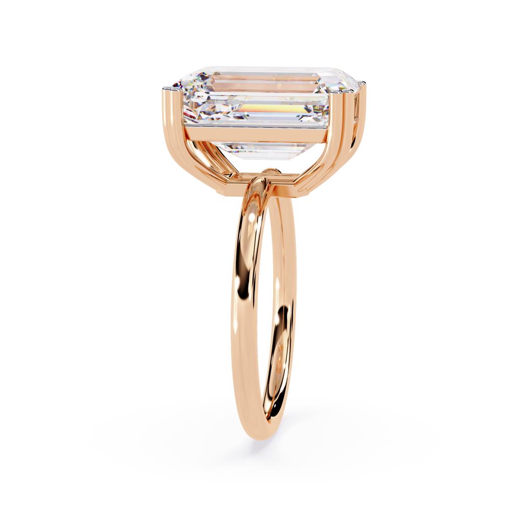 The Nori Emerald Double Claw With Basket Prong Engagement Ring