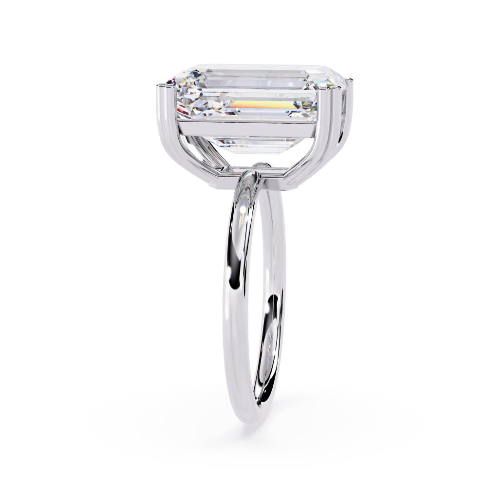 The Nori Emerald Double Claw With Basket Prong Engagement Ring