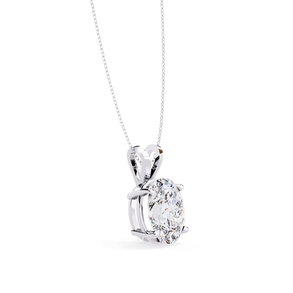 The Sophia Oval Solitaire Pendant With Chain