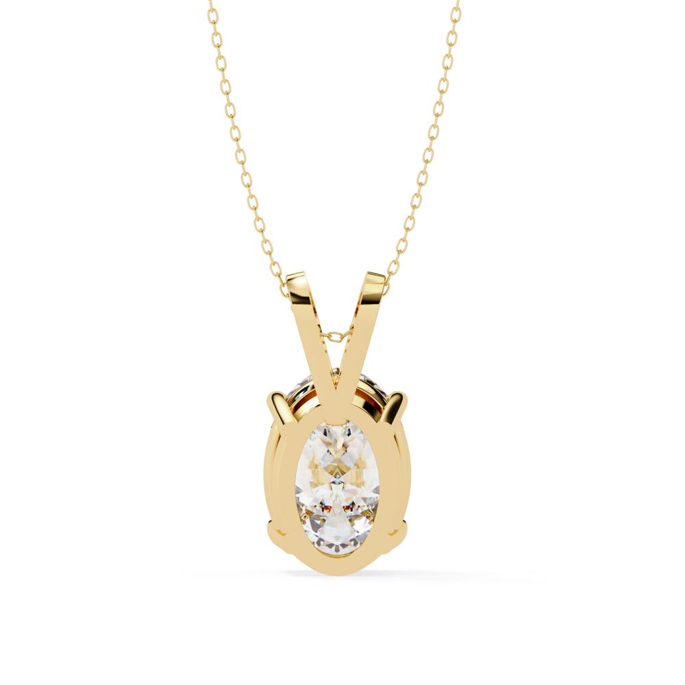 The Sophia Oval Solitaire Pendant With Chain