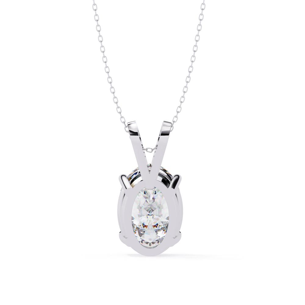 The Sophia Oval Solitaire Pendant With Chain