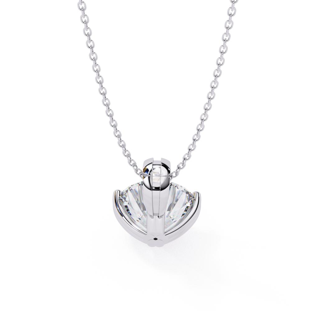 The Isla Round Double Claw Prong Pendant With Chain