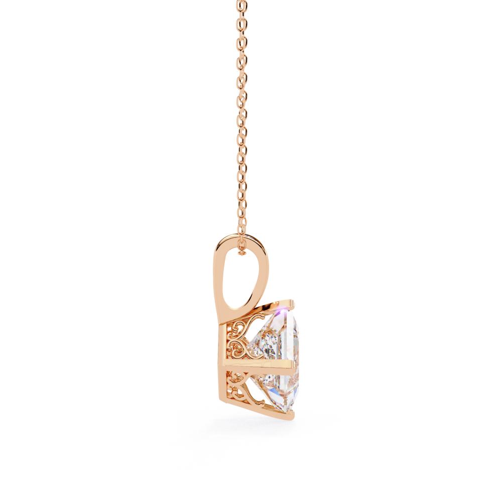 The Sophia Princess Solitaire pendant With Chain