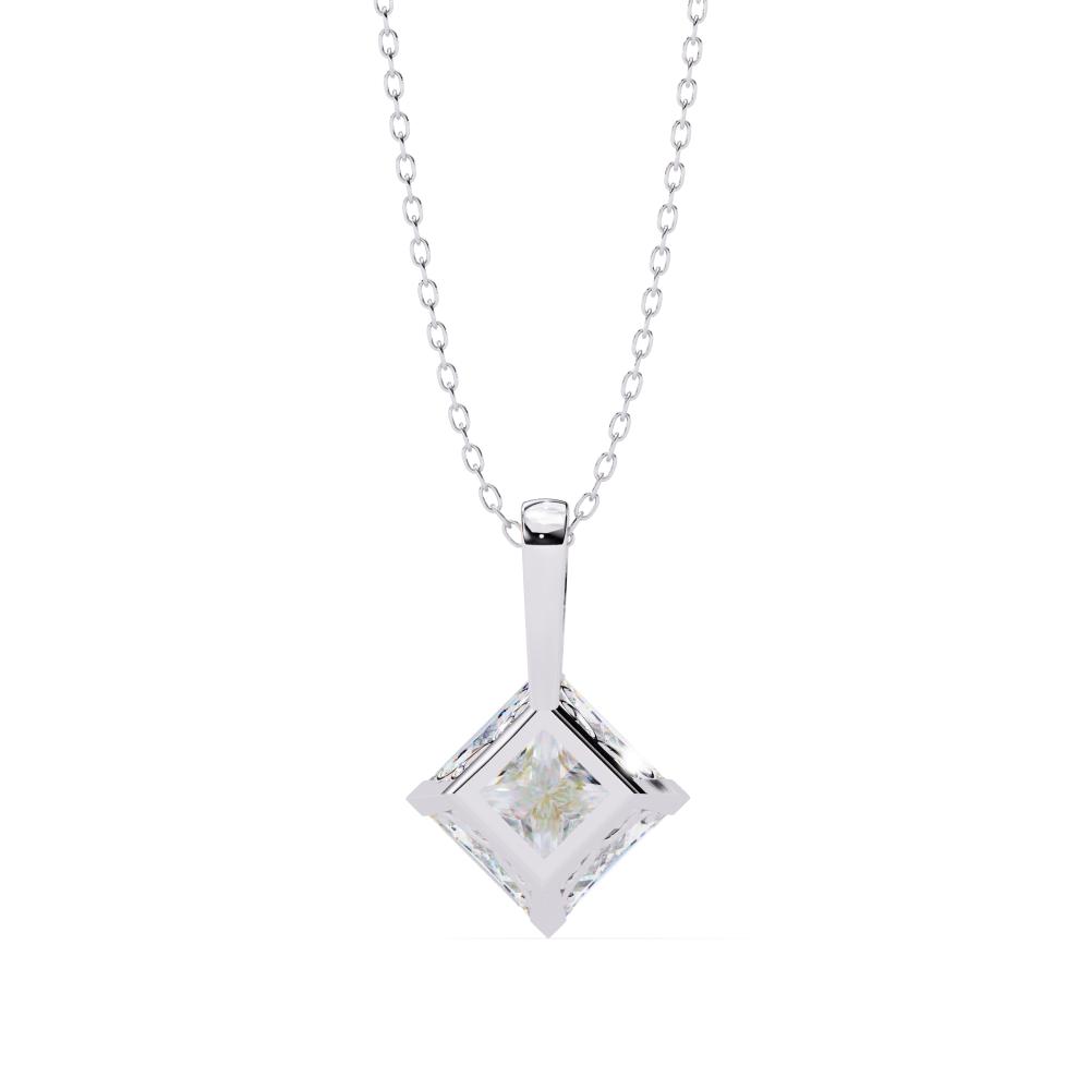 The Sophia Princess Solitaire pendant With Chain