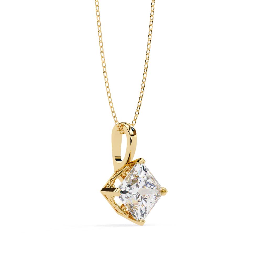 The Sophia Princess Solitaire pendant With Chain