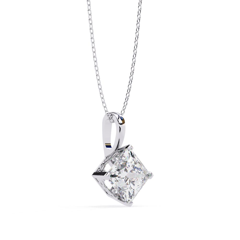 The Sophia Princess Solitaire pendant With Chain