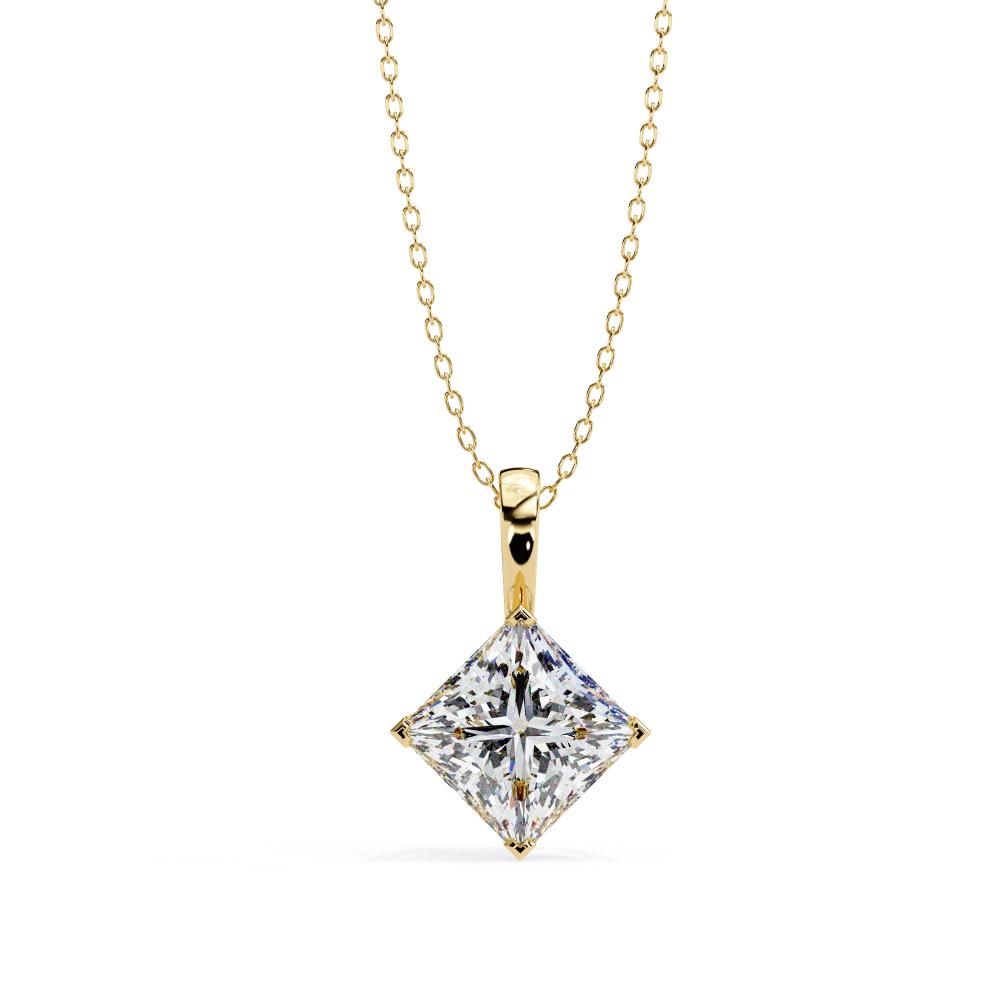 The Sophia Princess Solitaire pendant With Chain