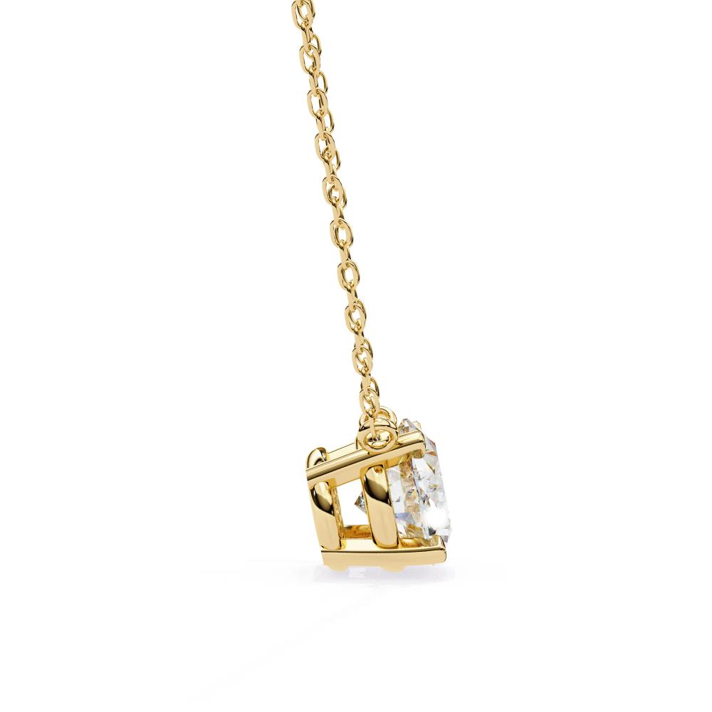 The Layla Oval Solitaire Pendant With Chain