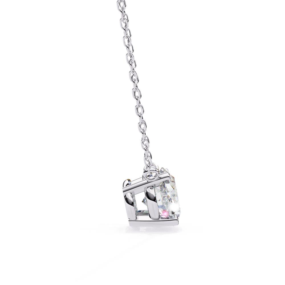 The Layla Oval Solitaire Pendant With Chain