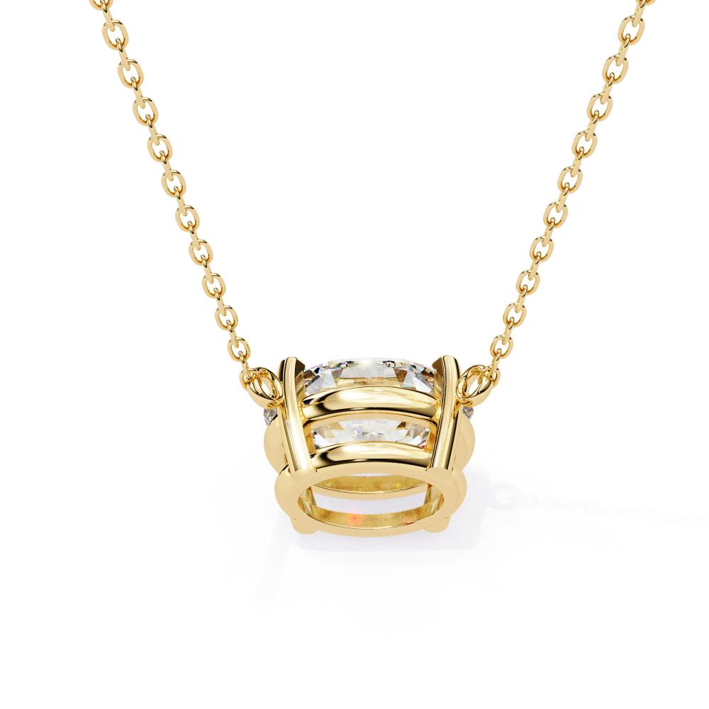 The Layla Oval Solitaire Pendant With Chain