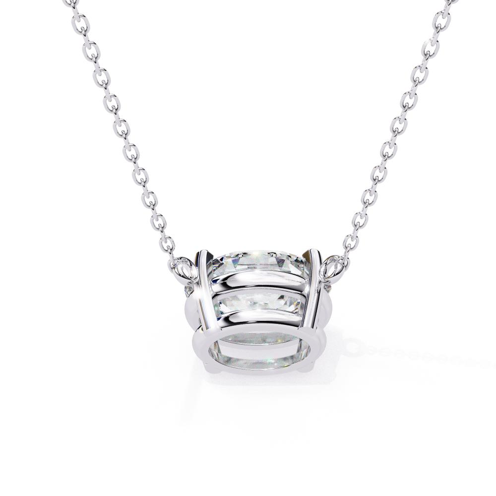 The Layla Oval Solitaire Pendant With Chain