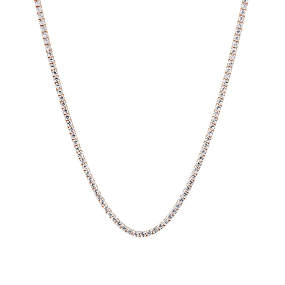 The Daisy Round Diamond tennis necklace