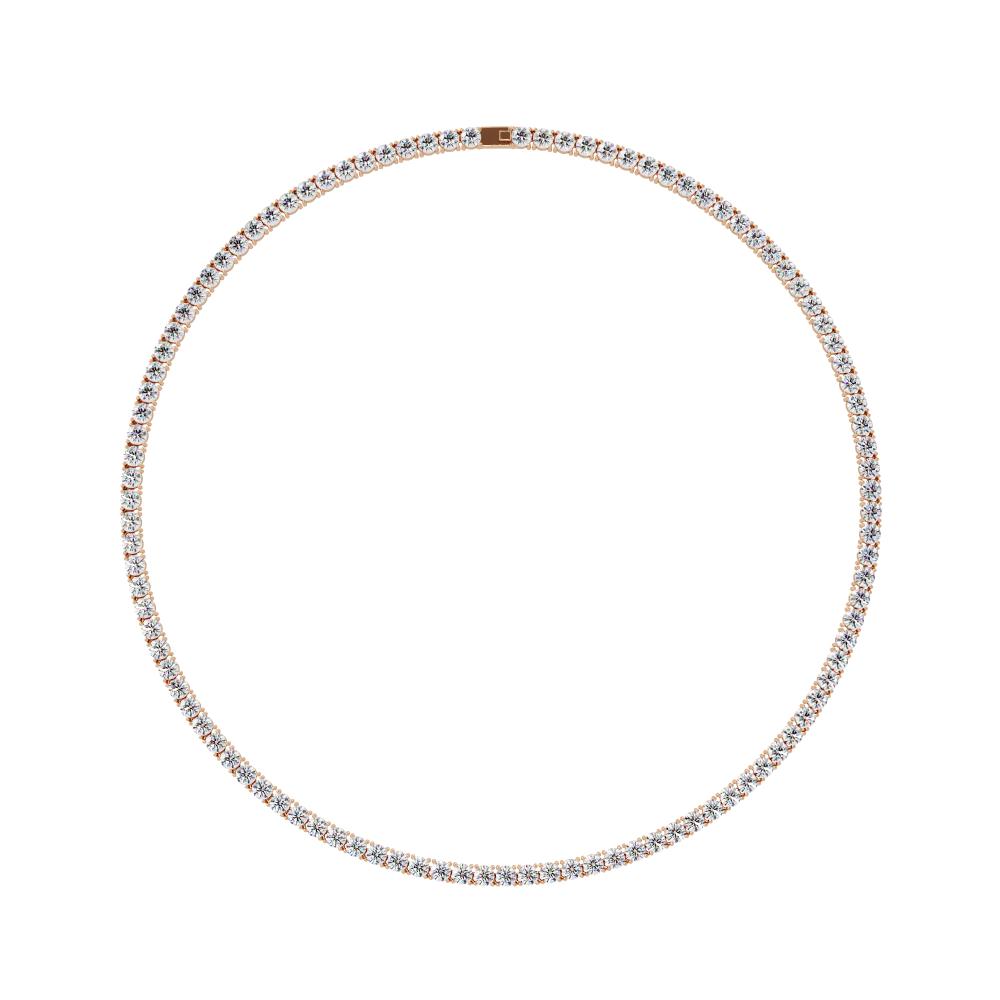 The Daisy Round Diamond tennis necklace