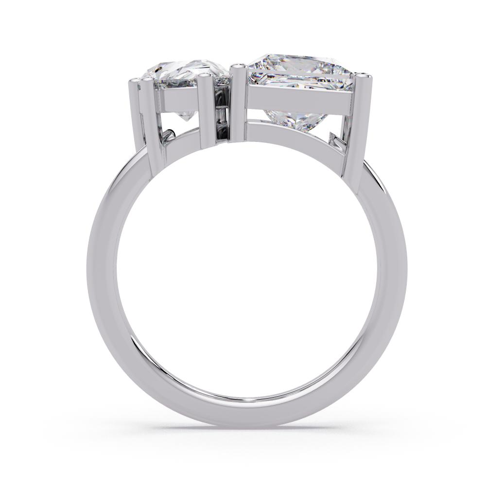 The Elena Princess & Pear Toi Et Moi Engagement ring