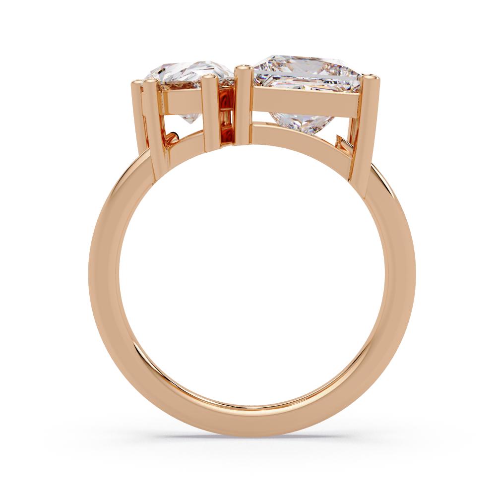 The Elena Princess & Pear Toi Et Moi Engagement ring