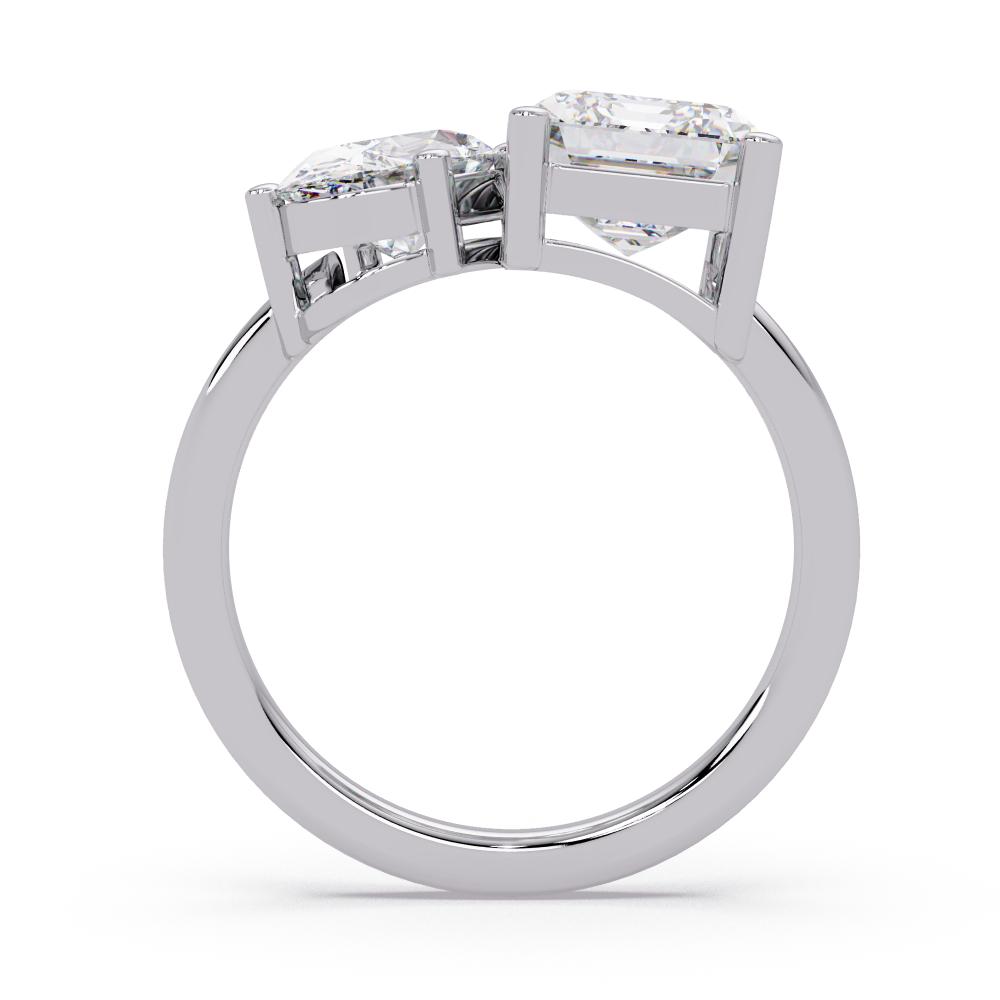 The Scottie Emerald & Oval Toi Et Moi Engagement ring