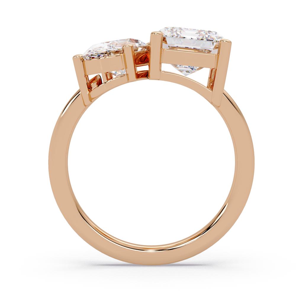 The Scottie Emerald & Oval Toi Et Moi Engagement ring