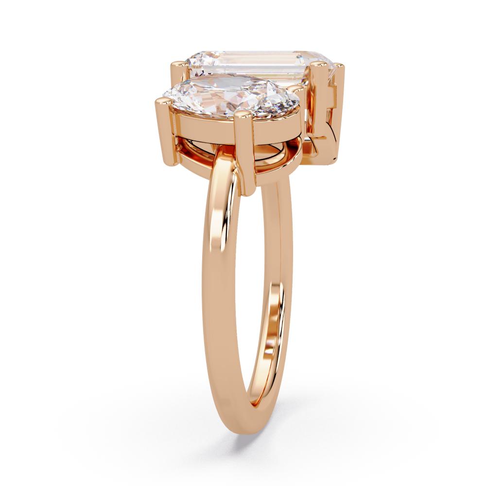 The Scottie Emerald & Oval Toi Et Moi Engagement ring