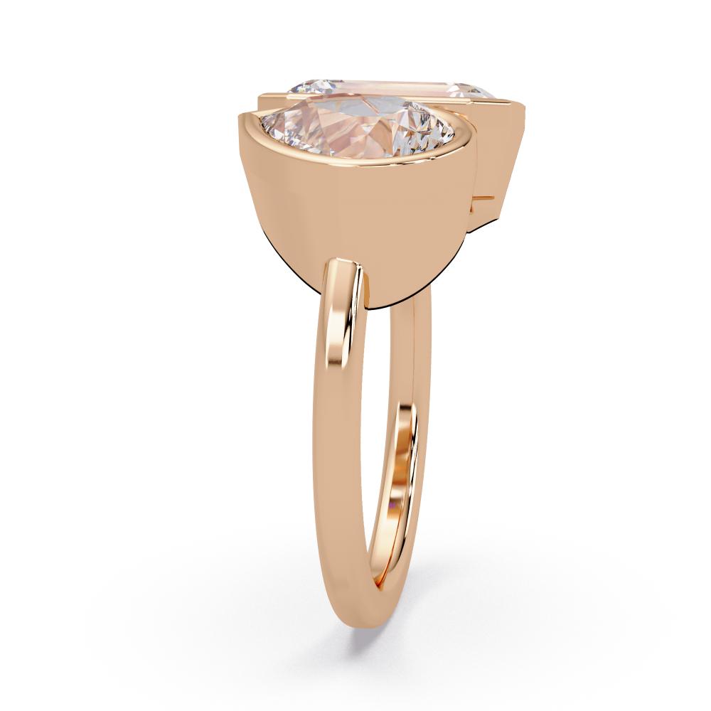 The Delilah Emerald & Pear Bezel Set Toi et Moi Engagement Ring