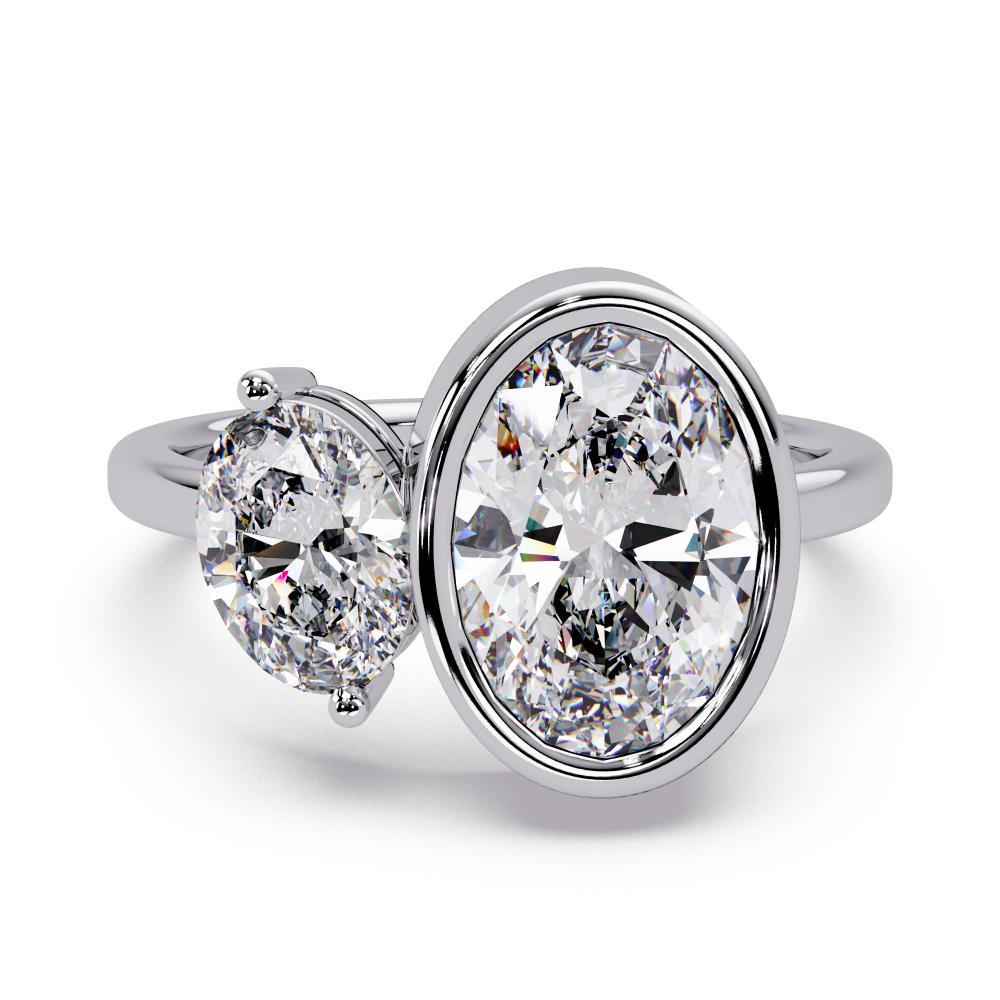 The Lillian Oval Toi Et Moi Engagement Ring