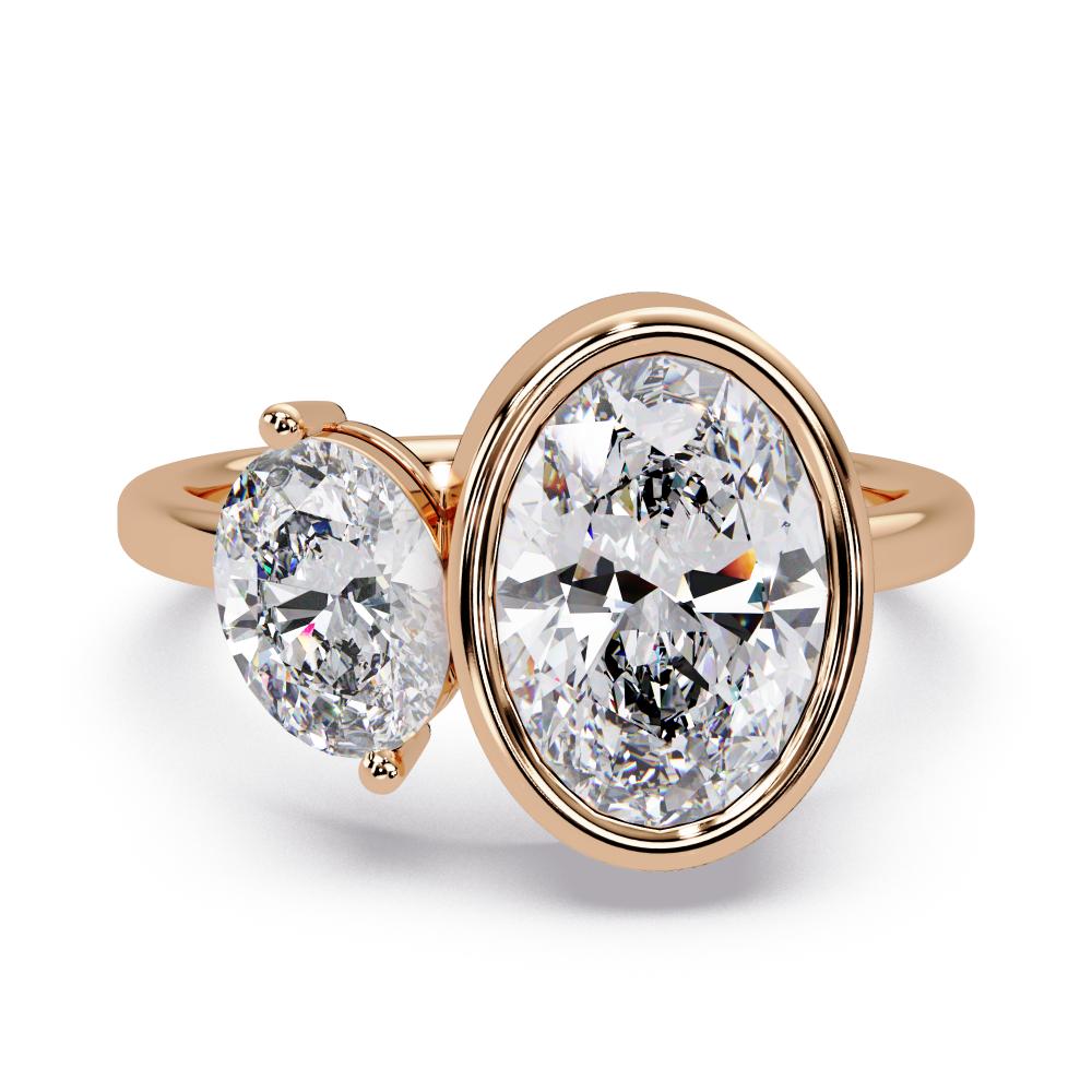 The Lillian Oval Toi Et Moi Engagement Ring