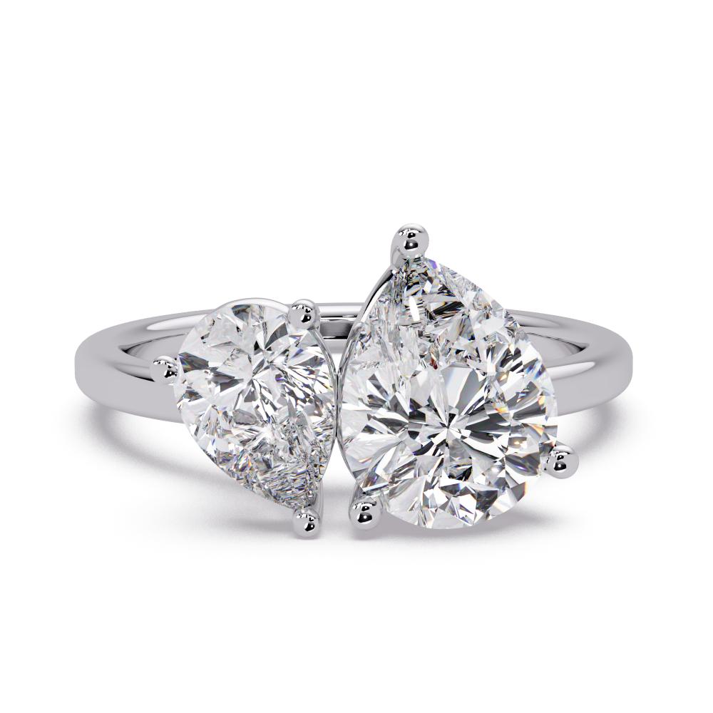 The Adeline Double Pear Toi Et Moi Engagement Ring