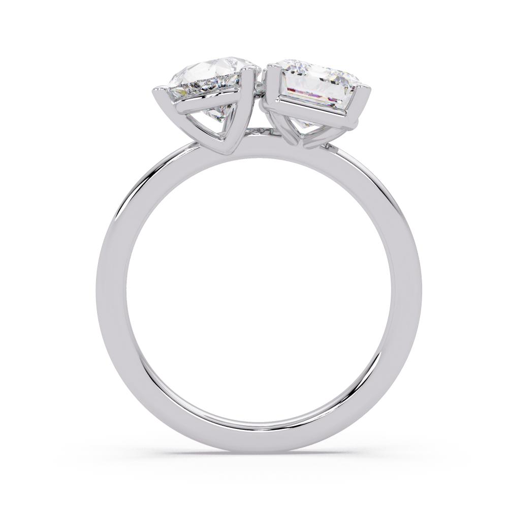 The Sophie Emerald & Pear Toi Et Moi Engagement Ring