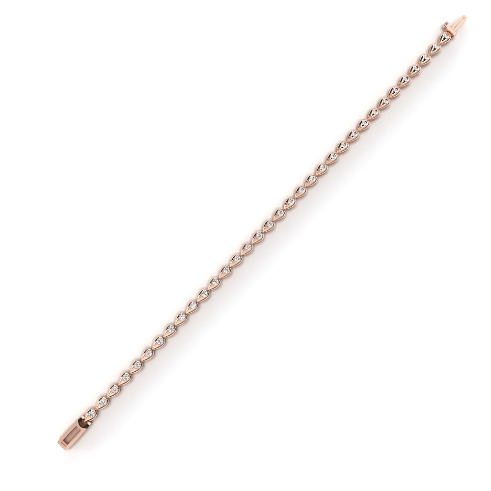 The Weston Round unique Style Flus Tennis Bracelet