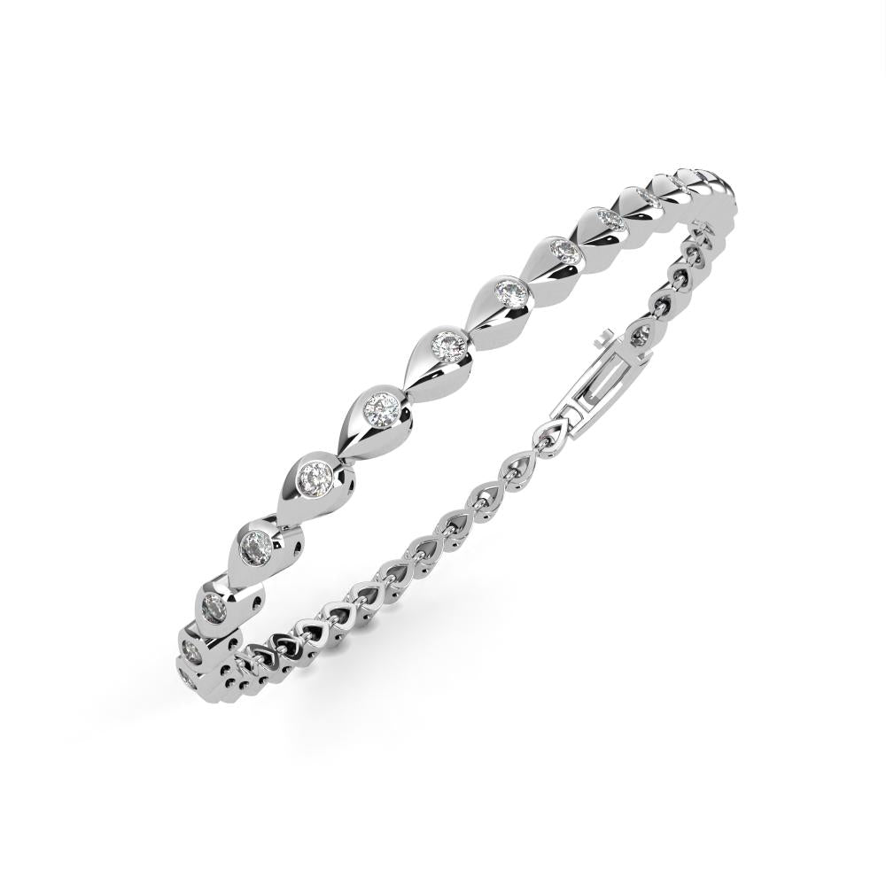 The Weston Round unique Style Flus Tennis Bracelet