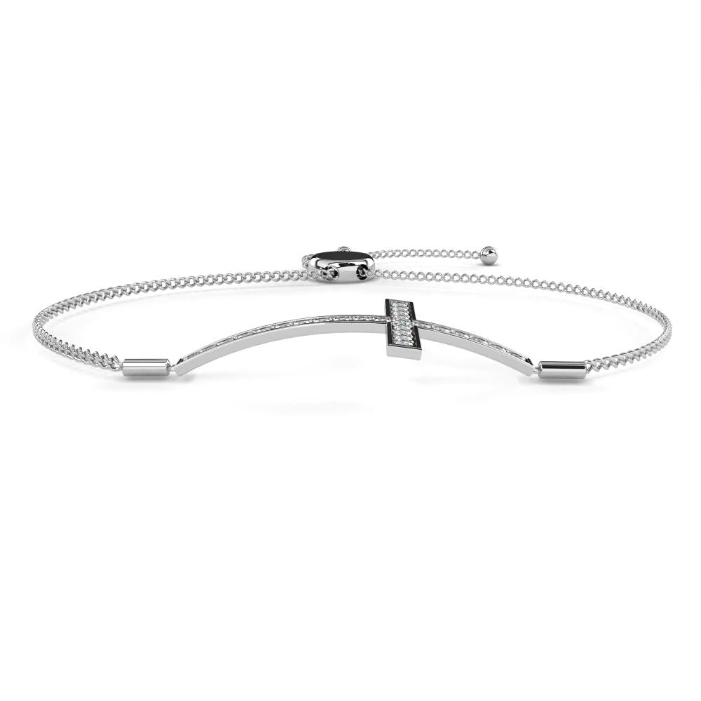 The Zubritsky Cross Diamond Adjustable Bracelet