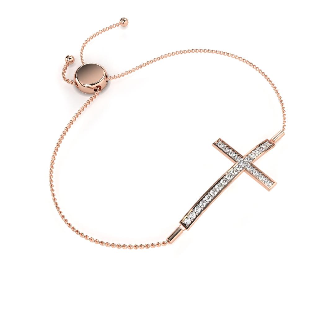 The Zubritsky Cross Diamond Adjustable Bracelet