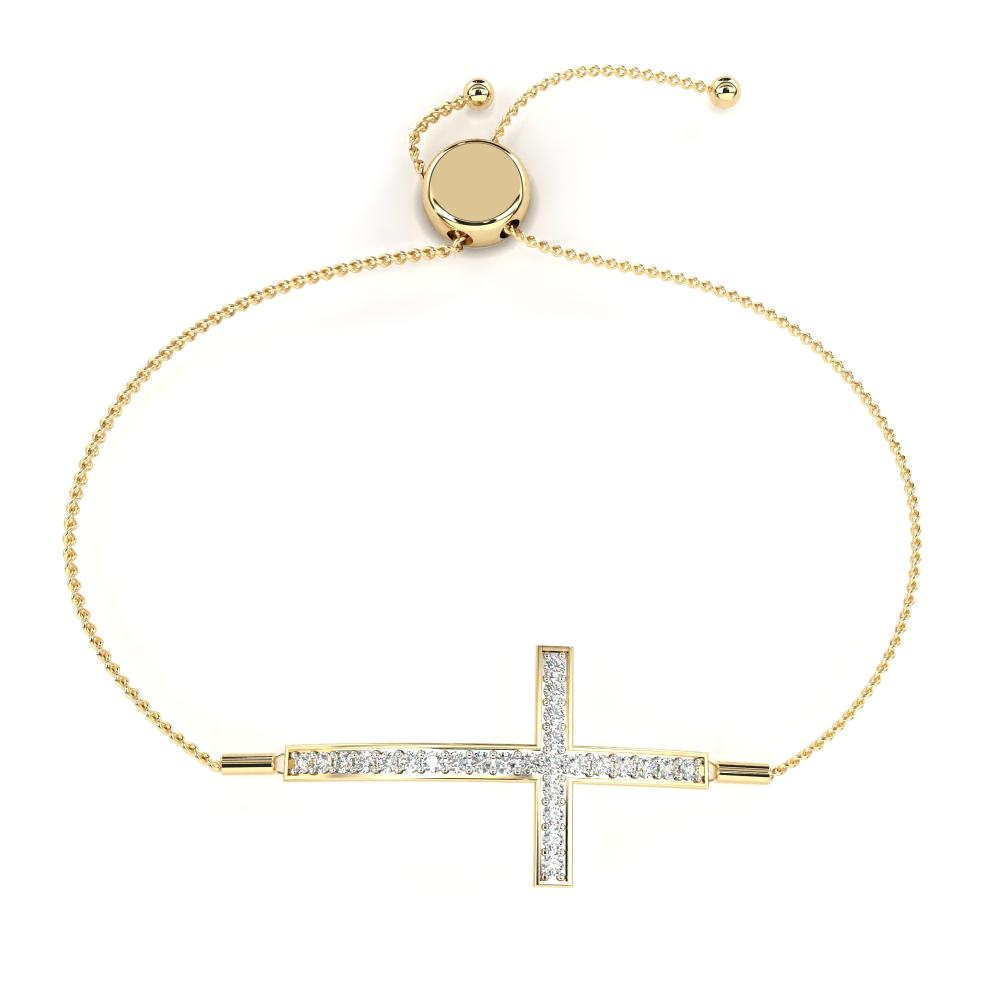 The Zubritsky Cross Diamond Adjustable Bracelet