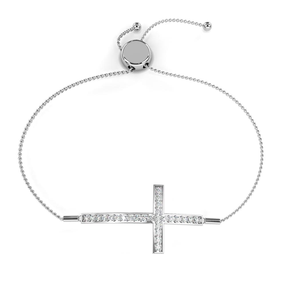 The Zubritsky Cross Diamond Adjustable Bracelet