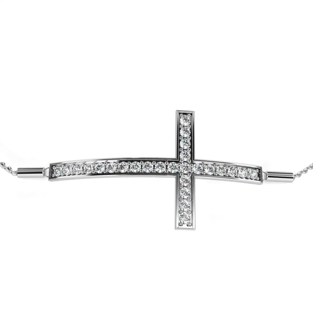 The Zubritsky Cross Diamond Adjustable Bracelet