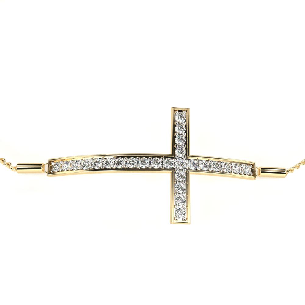 The Zubritsky Cross Diamond Adjustable Bracelet