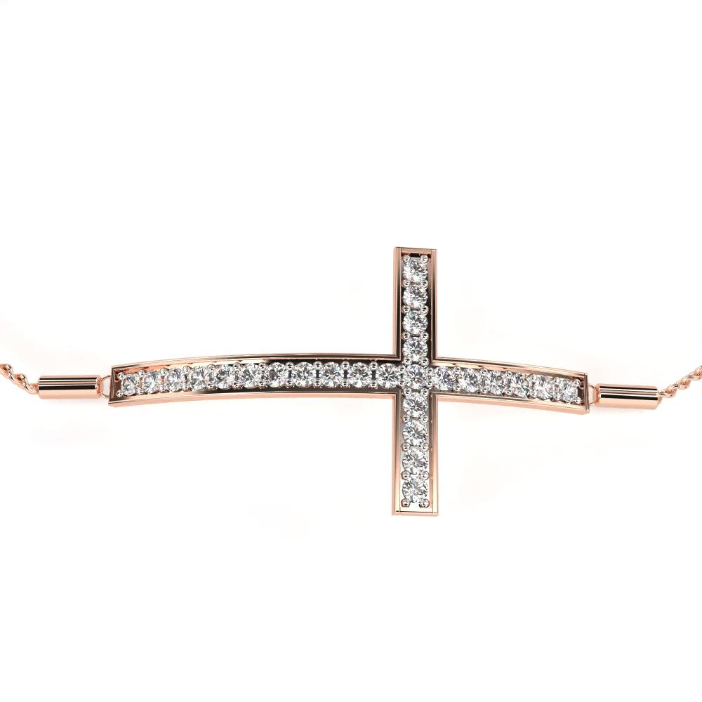 The Zubritsky Cross Diamond Adjustable Bracelet