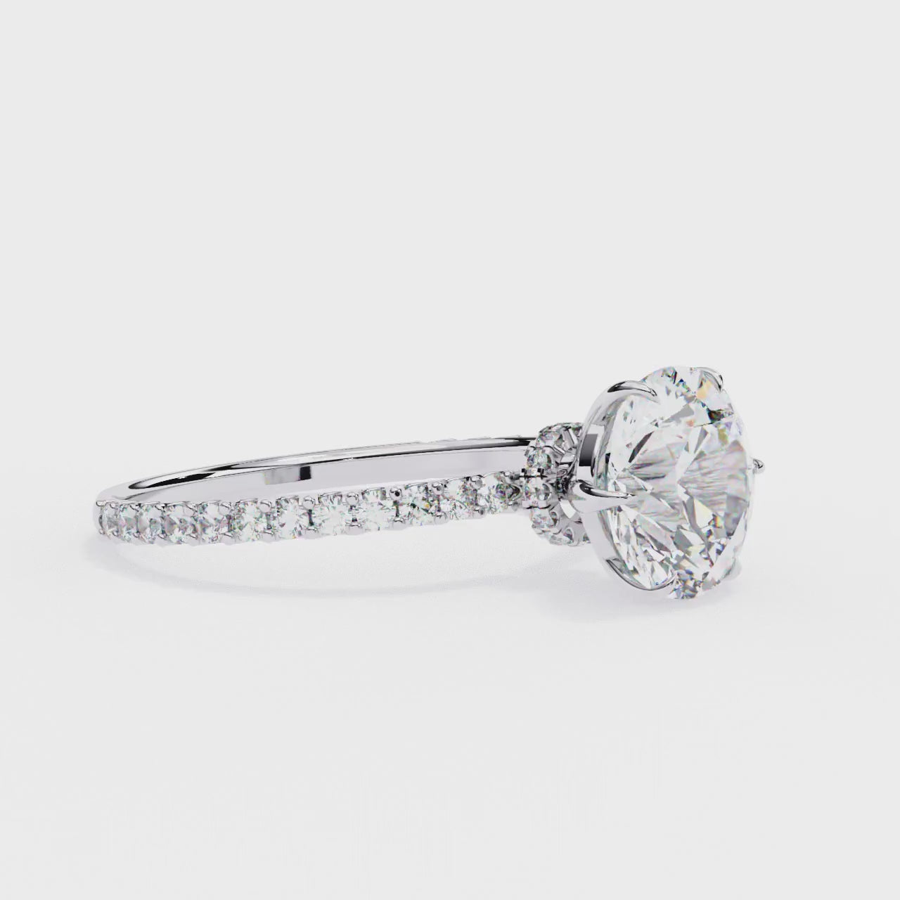 The Erica Cushion Mystic Secret Halo Engagement Ring