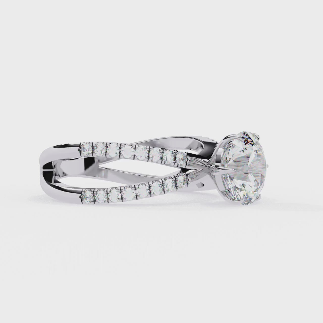 The Kolina Round Split Shank Engagement Ring