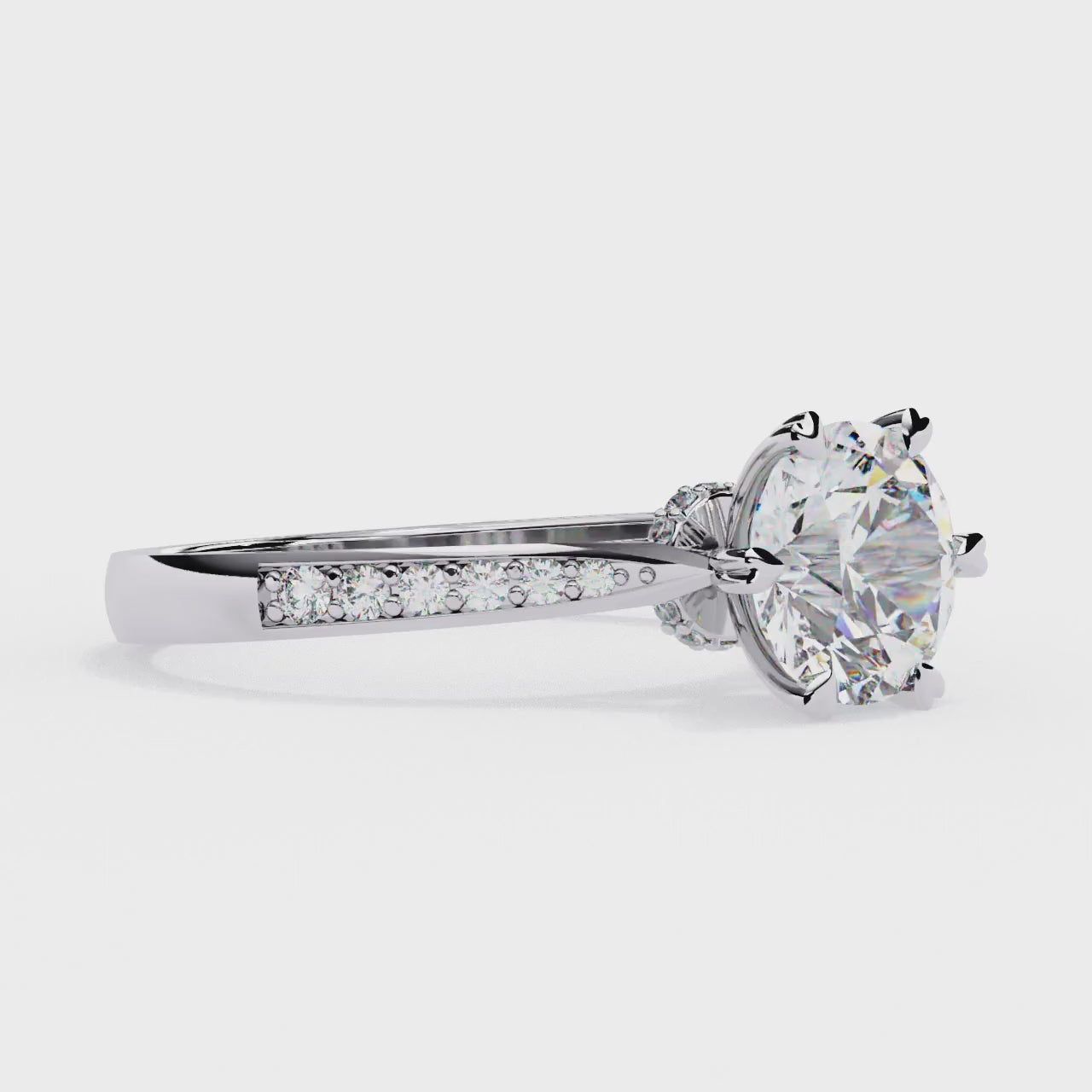 The Joey Round Prime Solitaire Engagement Ring