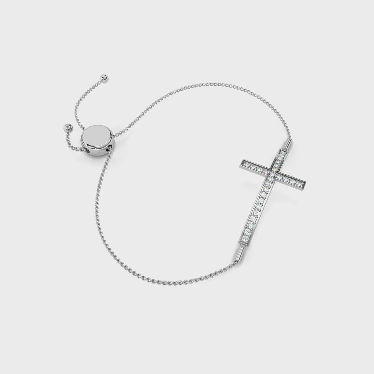 The Zubritsky Cross Diamond Adjustable Bracelet