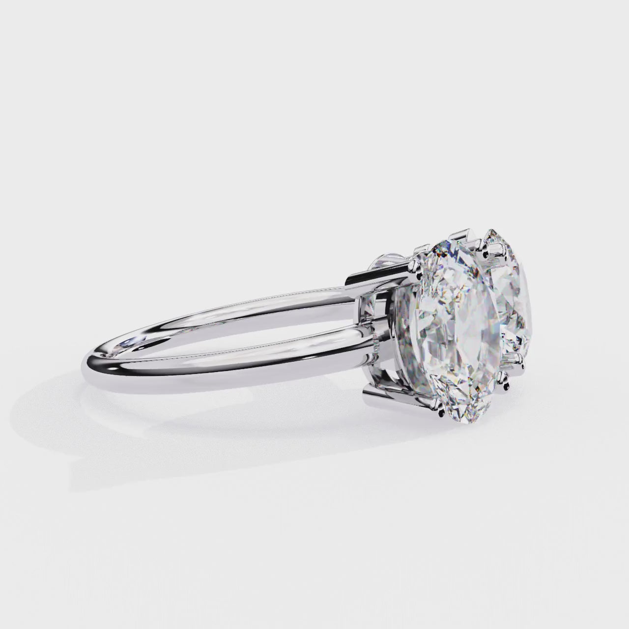 The Nicole Oval & Round Toi et Moi Engagement ring