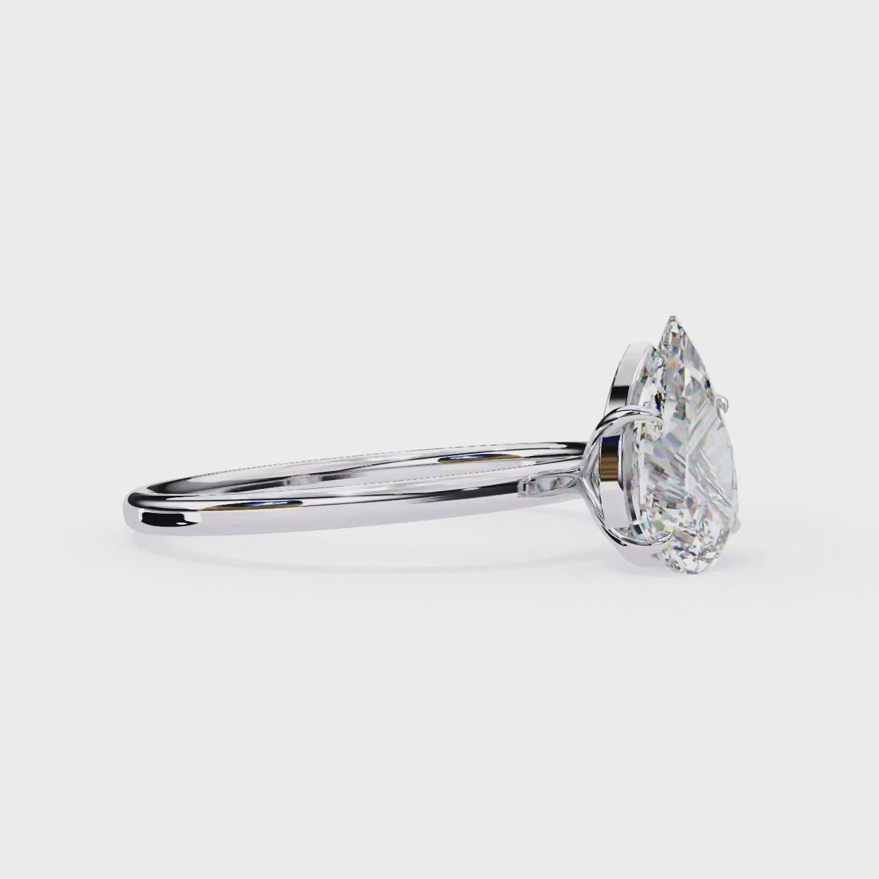 The Lauren Pear Solitaire Engagement ring
