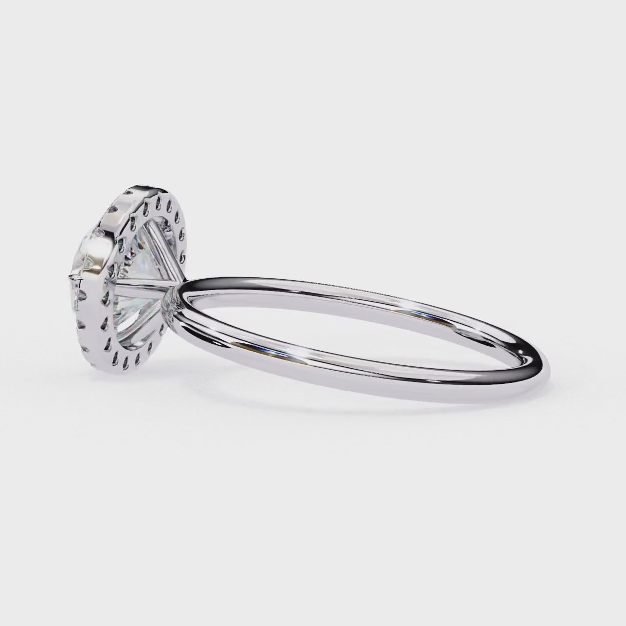 The Zachary Round Solitaire Halo Engagement ring