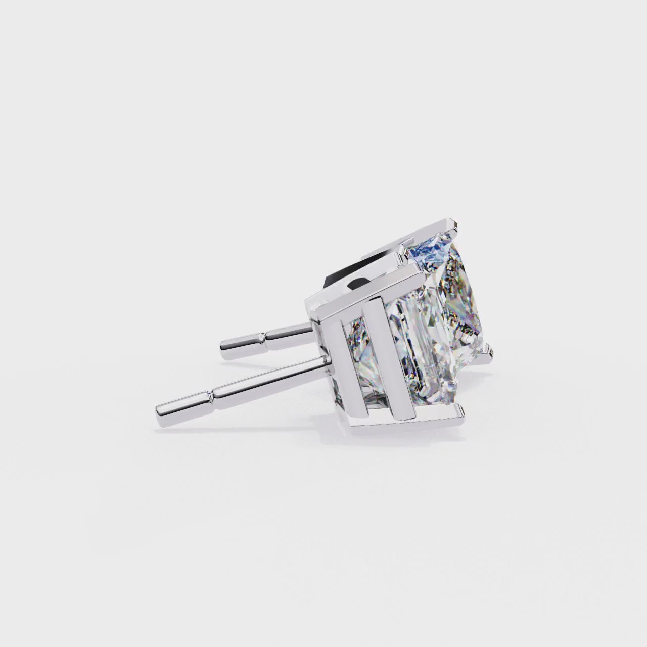 The Brittany Princess Solitaire Stud Earrings