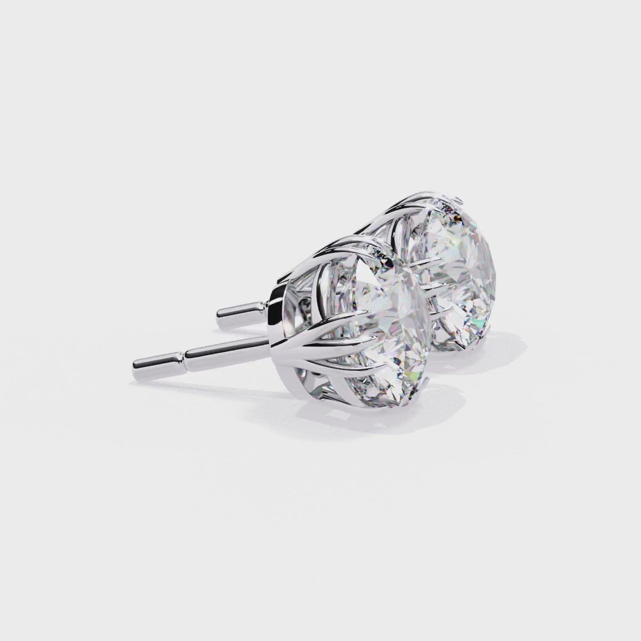 The Malina Round unique Prong Set Stud Earrings
