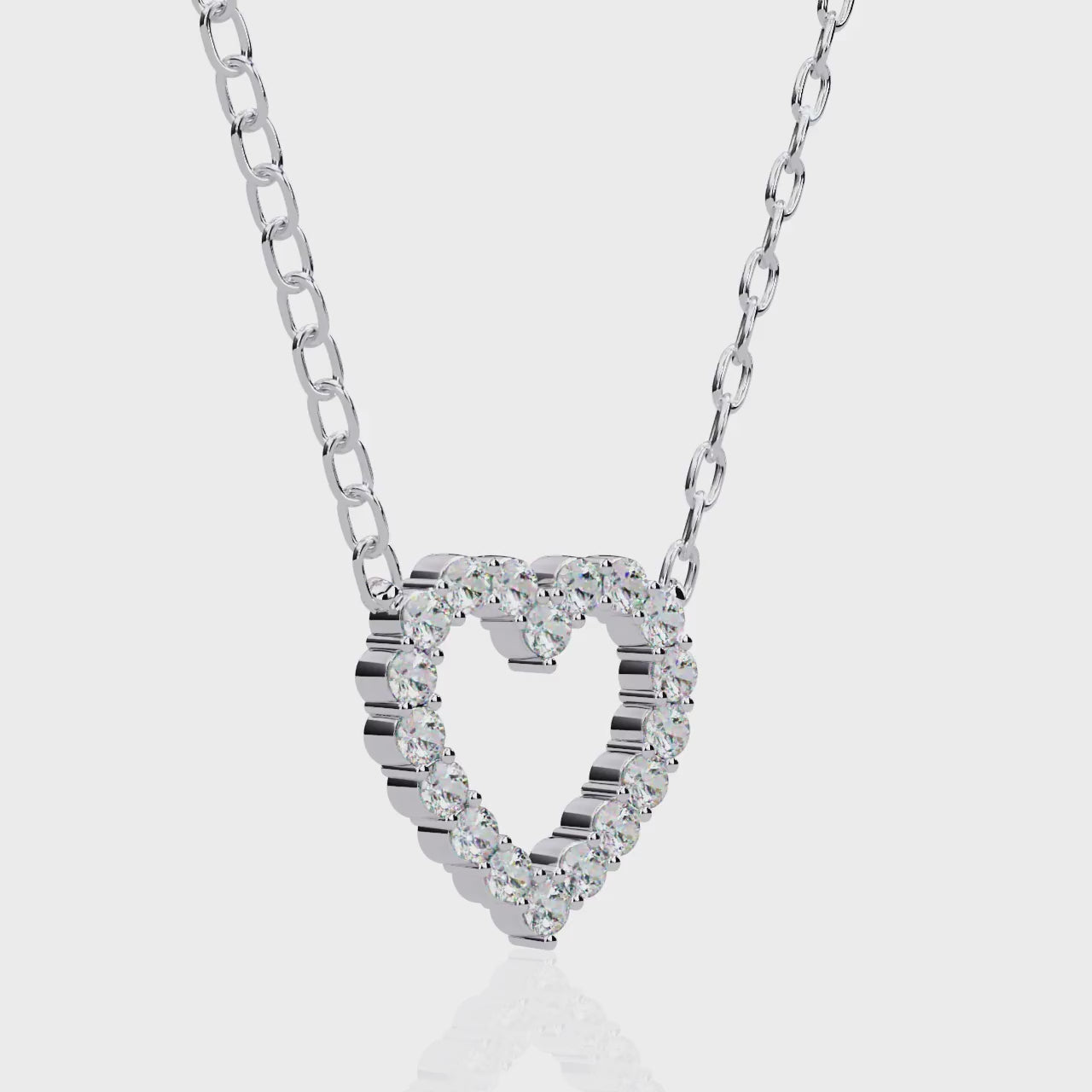 The Isabella Heart Shape Diamond Necklace