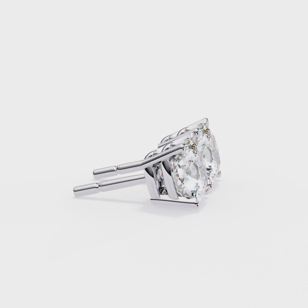The Brittany Cushion Solitaire Stud Earrings